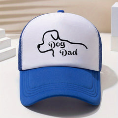 Dog Dad Printed Trucker Hat Mesh Baseball Cap