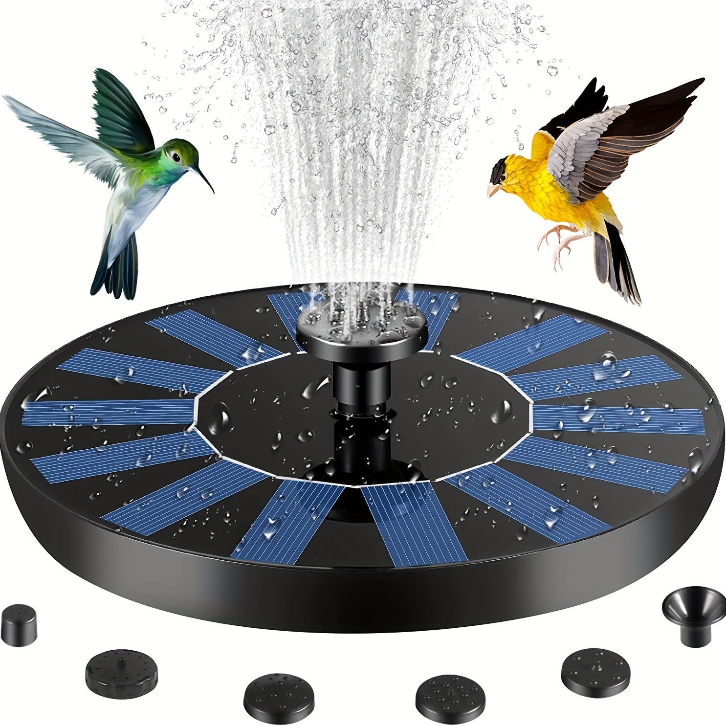 Solar Fountain Pump 1.5W with 6 Nozzles
