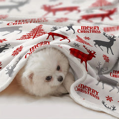 Christmas Flannel Blanket Print Warm Cozy Soft Comfortable Throw Blanket