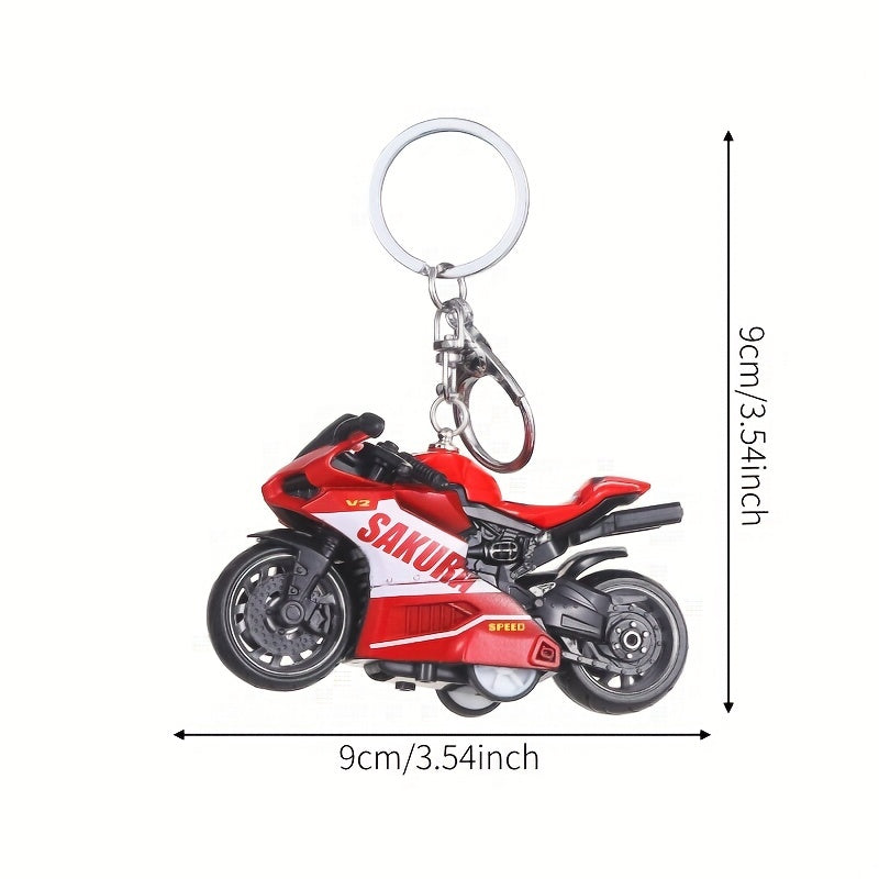 Mini Motorcycle Keychain Car Schoolbag Pendants