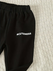 Baby Casual Outfit CUTENESS Print Sweatshirt Trousers Set