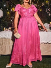 Bridesmaid Dress Sweetheart Neck Maxi Evening Formal Dress