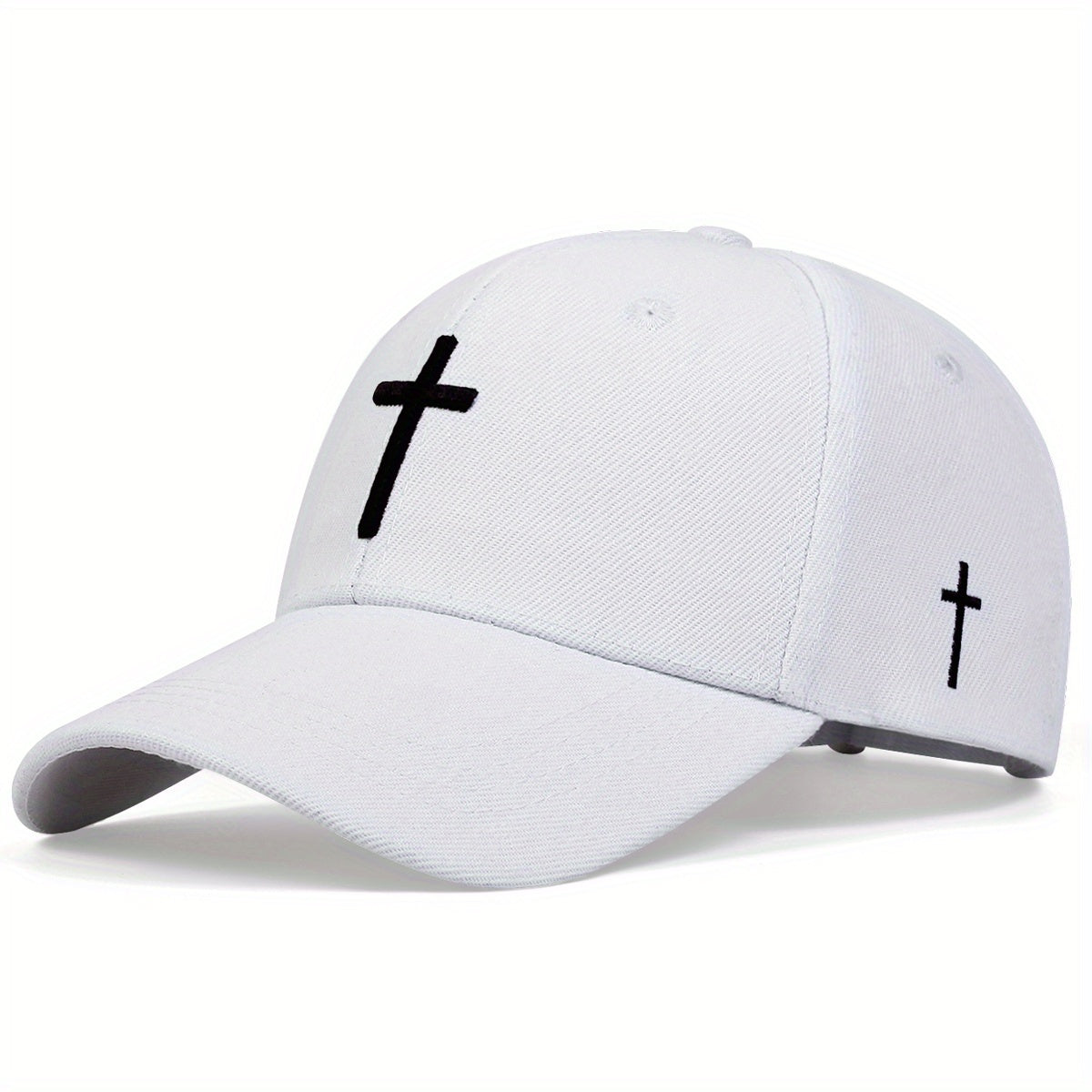 Cross Embroidery Baseball Cap Solid Casual Dad Hats Unisex Sunscreen