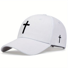 Cross Embroidery Baseball Cap Solid Casual Dad Hats Unisex Sunscreen