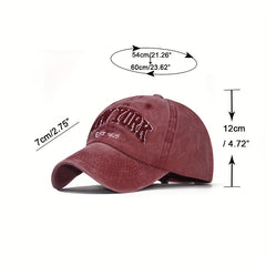 Vintage Embroidered Peaked Cap Unisex Baseball Cap