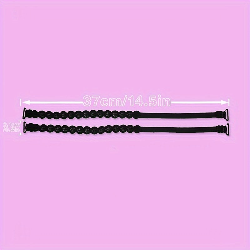 Heart Embroidery Shoulder Straps Invisible Adjustable Underwear Straps