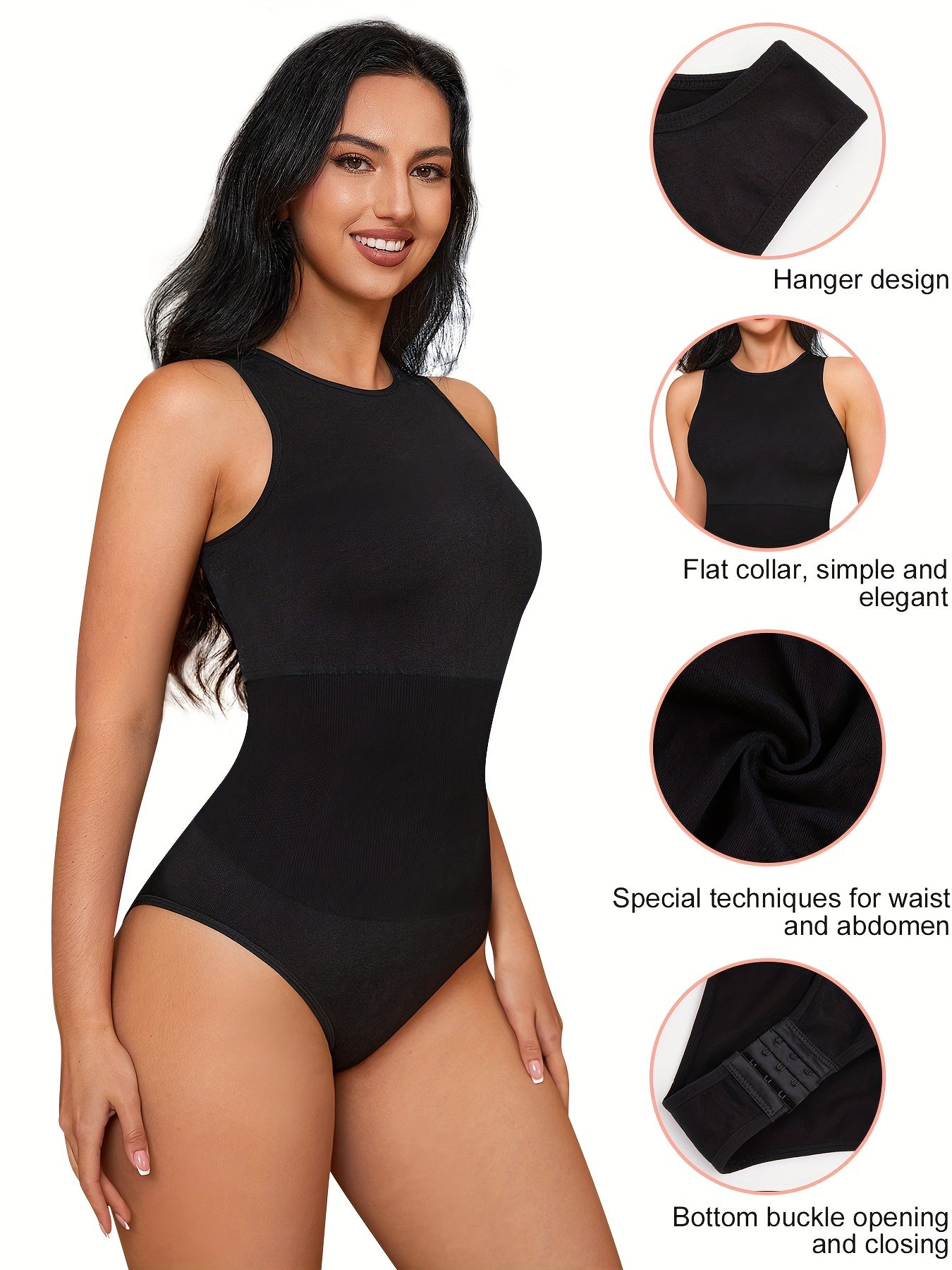Seamless Tank Shaping Bodysuit Tummy Control Butt Lifting Sleeveless Body Shaper
