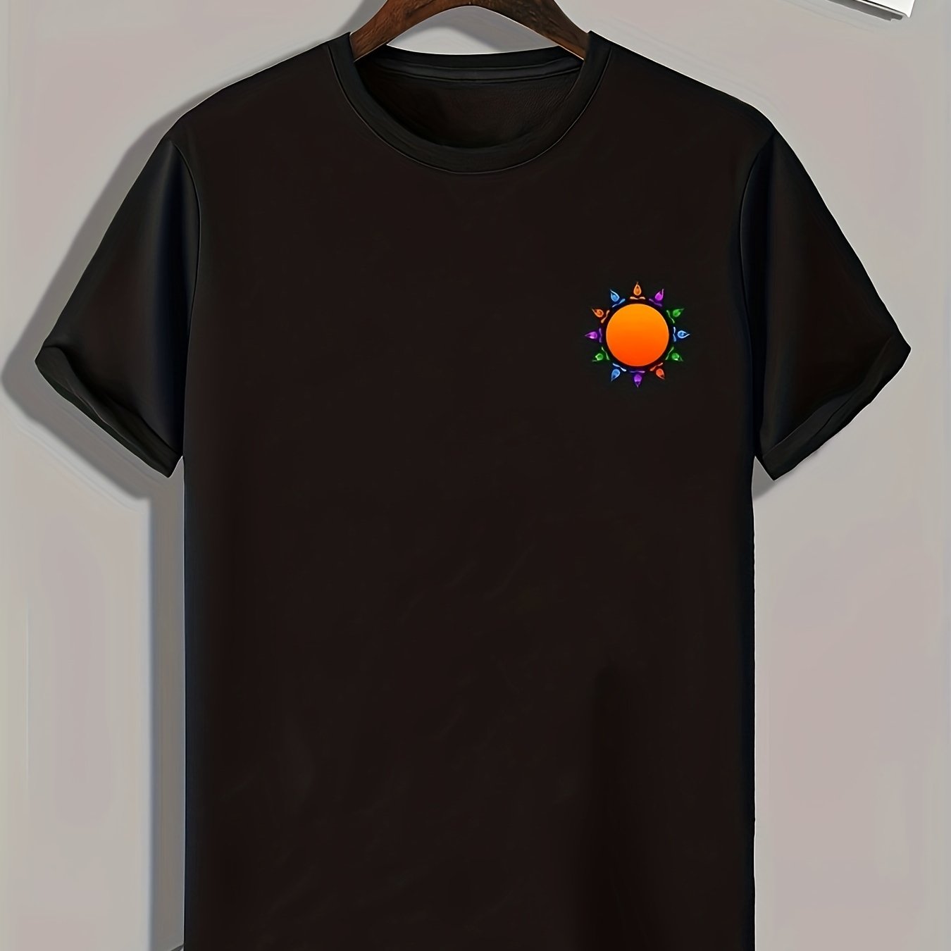 Sun Print Men's Comfy T shirt for Outdoor Summer