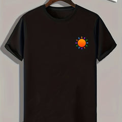 Sun Print Men's Comfy T shirt for Outdoor Summer