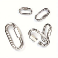 2Pc Stainless Steel Quick Link Carabiners Safety Snap Hook
