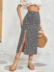 Ditsy Floral Print Maxi Skirt High Waist Summer Vacation Women's Clothing