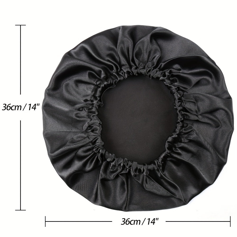 Adjustable Extra Large Satin Bonnet Silk Cap for Men and Women