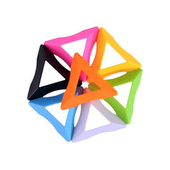 10pcs Puzzle Cube Stands - Colorful Display Holders for Magic Cubes