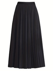 Pleated Elastic Waist Skirt for Women's Spring & Summer Clothing