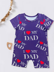 Baby Boys Casual I Love My Dad Romper Jumpsuit