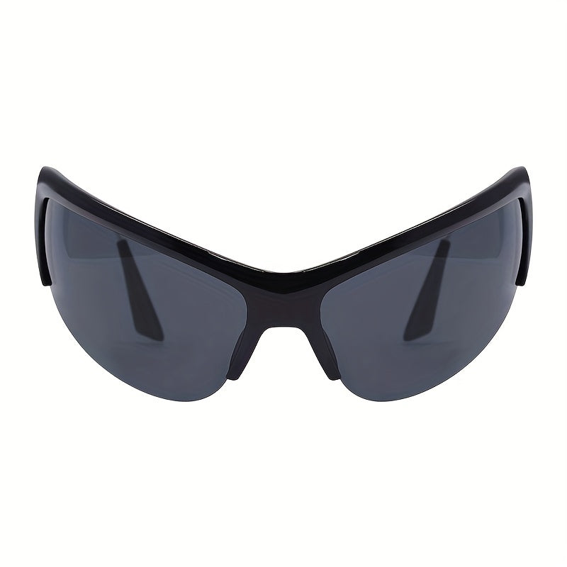 Y2K Semi Rimless Sunglasses UV400 Sun Shades
