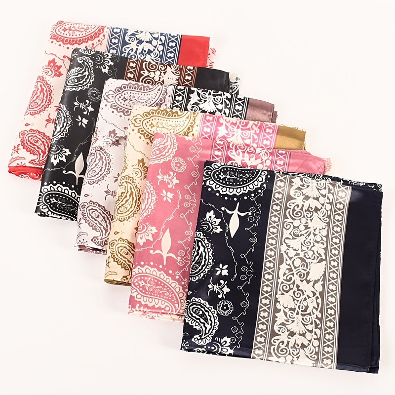 Printing Head Scarf Bandana Towel Two Tone Scarf Women's Shawl