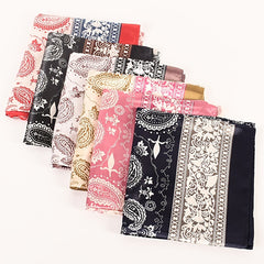 Printing Head Scarf Bandana Towel Two Tone Scarf Women's Shawl
