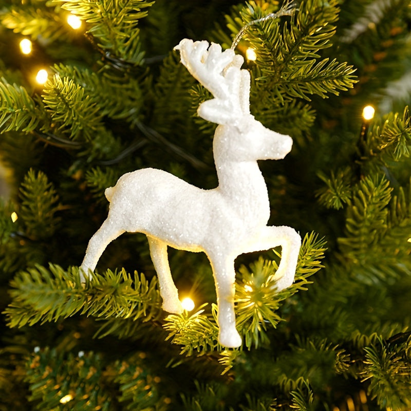 Christmas Tree Hanging Ornaments Snowflake Angel Deer Pendants
