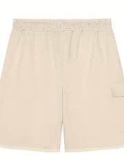 Men's Cargo Short Pants Drawstring Flap Pocket Loose Shorts