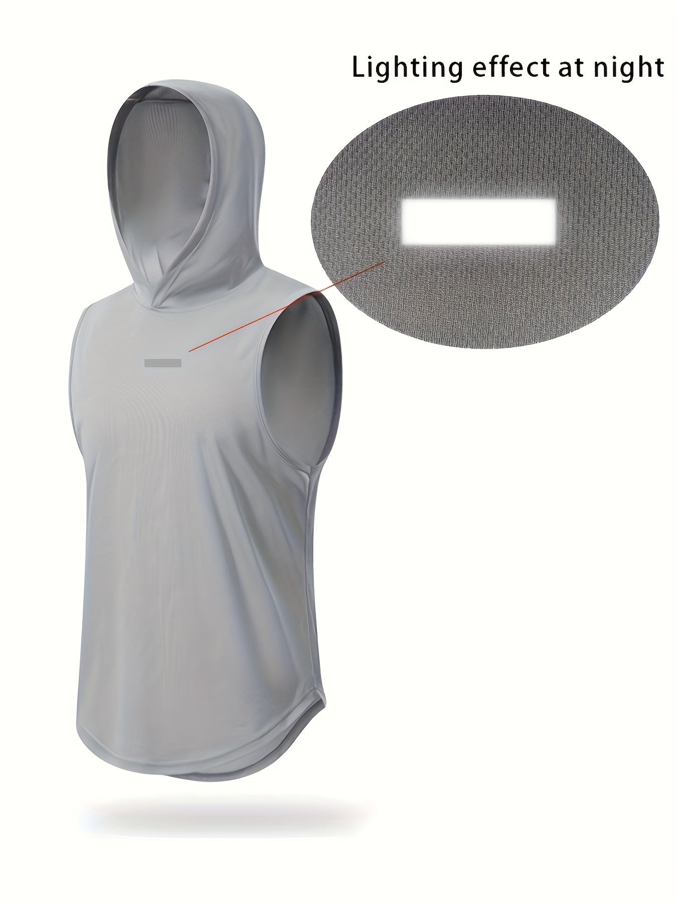 Men's Sleeveless Hooded Sweatshirt Athletic Quick Dry Stretch