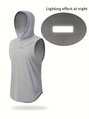 Men's Sleeveless Hooded Sweatshirt Athletic Quick Dry Stretch