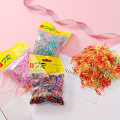 500pcs Colourful Rubber Bands Hair Accessories Kids