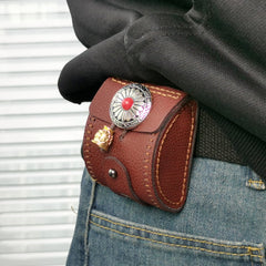 Leather Waist Pack Pellets Ammo Bag Utility Pouch
