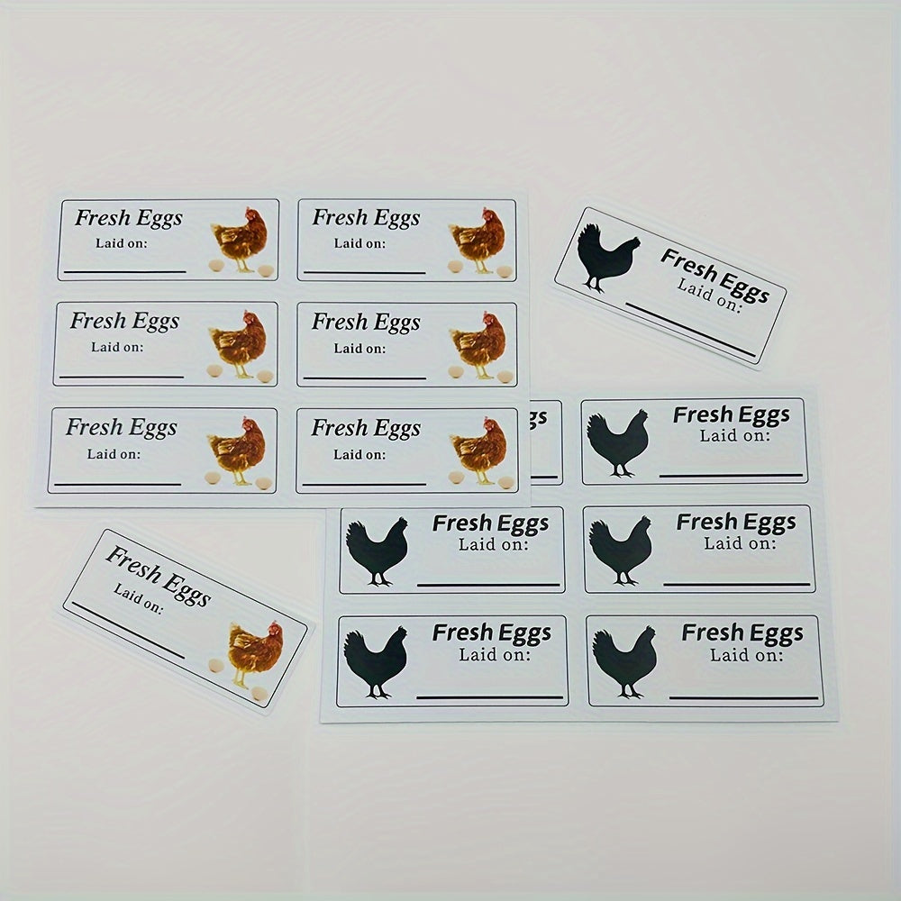 60pcs Egg Sticker Date Label Copperplate Paper Self-Adhesive