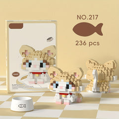 Adorable Kitten Block Toys DIY Desk Ornaments