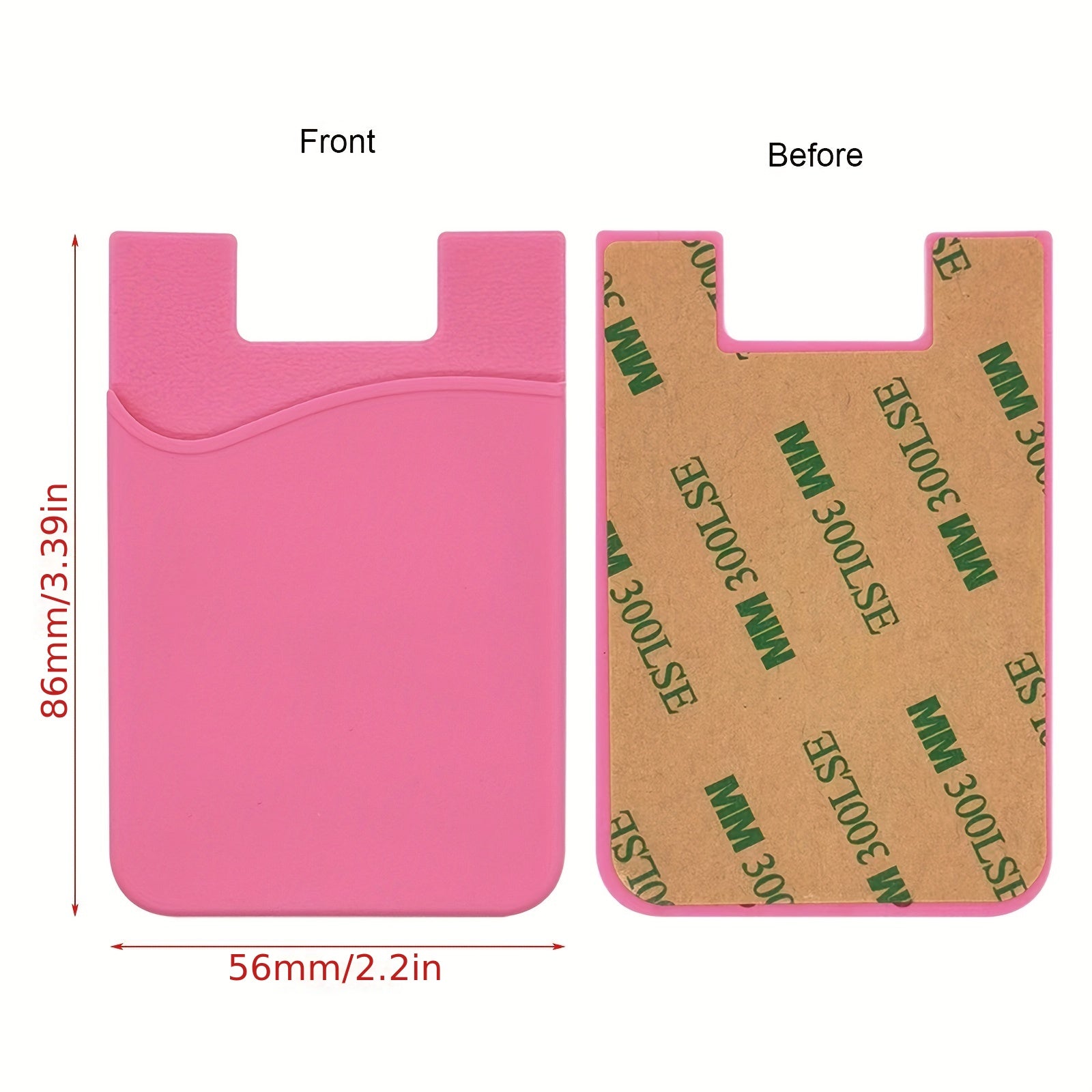 Silicone Cell Phone Card Holder Back Sticker Money Pouch Case Wallet