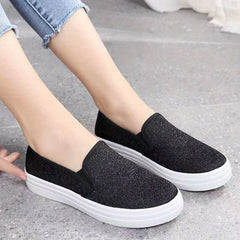 Women's Slip-On Canvas Sneakers Lightweight Low Top Casual Shoes