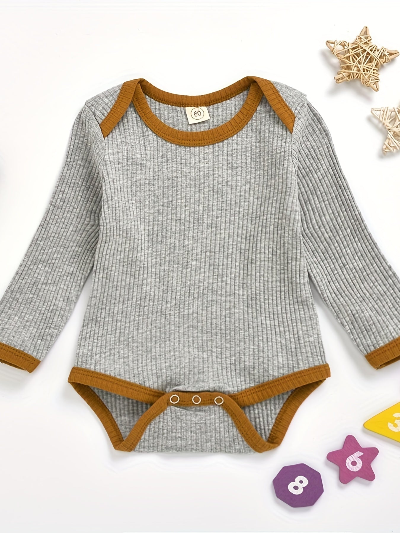 Baby Girls Cotton Long Sleeve Triangle Romper