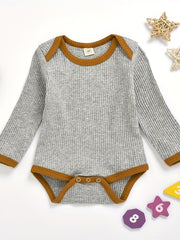 Baby Girls Cotton Long Sleeve Triangle Romper
