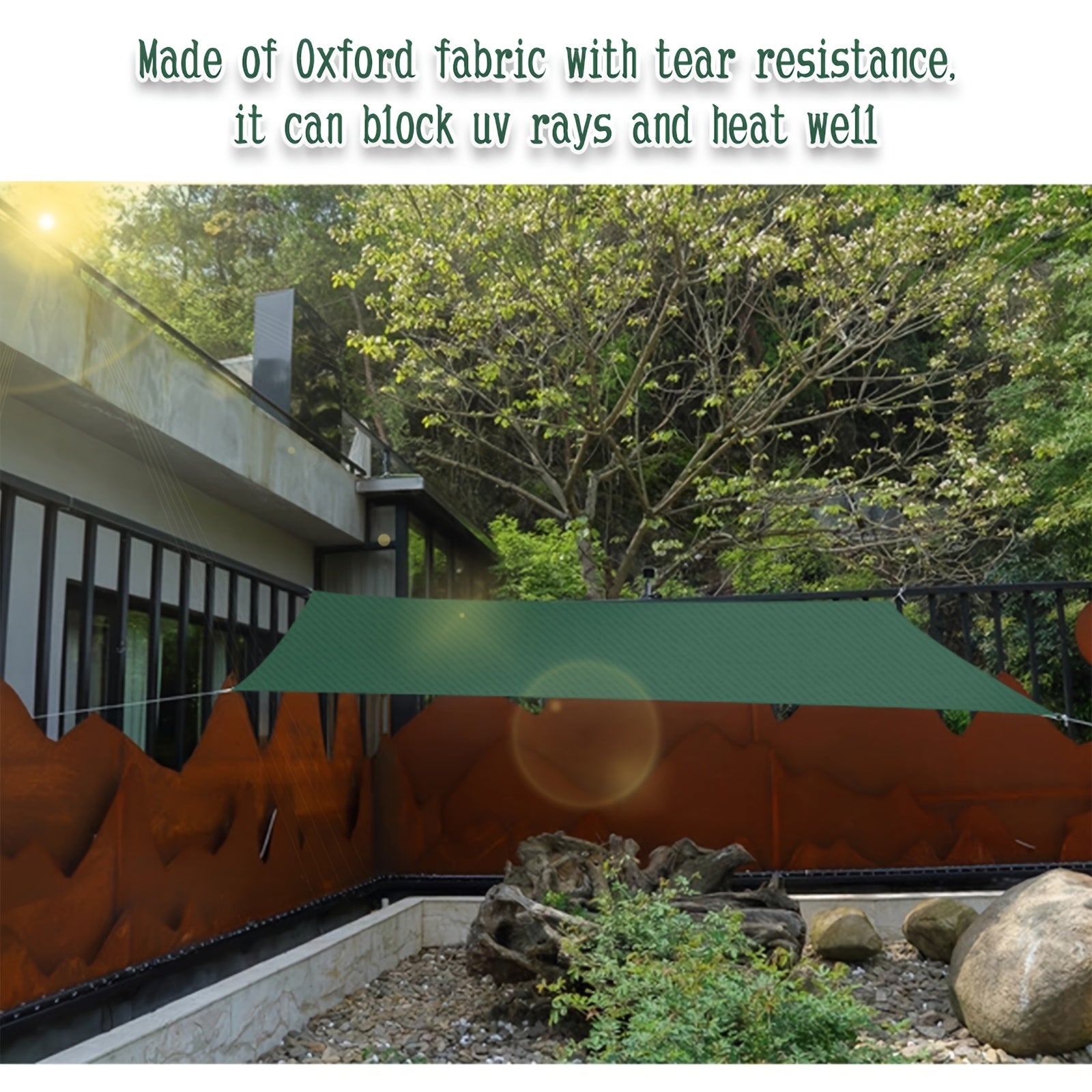 Waterproof Tent Canopy UV Cut Tarp Awning Sun Shelter 220cm