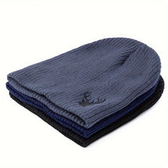Deer Pattern Knitted Hat Warm Beanie Hat