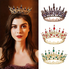 Vintage Crystal Headband Queen Princess Crown Bridal Wedding Head Jewelry