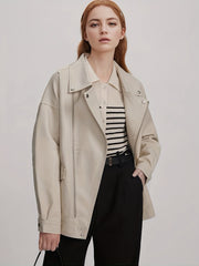Solid Drop Shoulder Jacket Casual for Fall & Winter