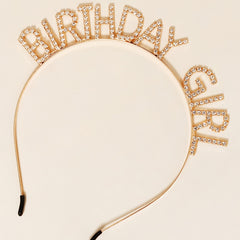 Golden Birthday Hairband For Girls