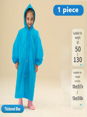 Kids Thick Hooded Raincoat For Hiking - Outdoor Gift
