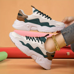 Women's Mesh Platform Sneakers Lightweight Lace Up Outdoor Shoes
