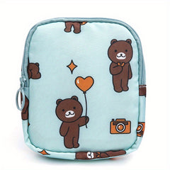 Cartoon Pattern Storage Bag Sanitary Napkin Zipper Pouch