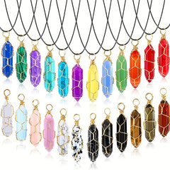 20pcs Hexagonal Crystal Pendant Charms for DIY Jewelry Making