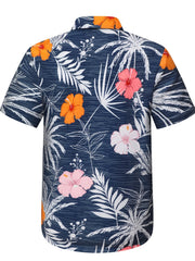 Men's Hawaiian Floral Graphic Shirt Casual Button Up Short Sleeve