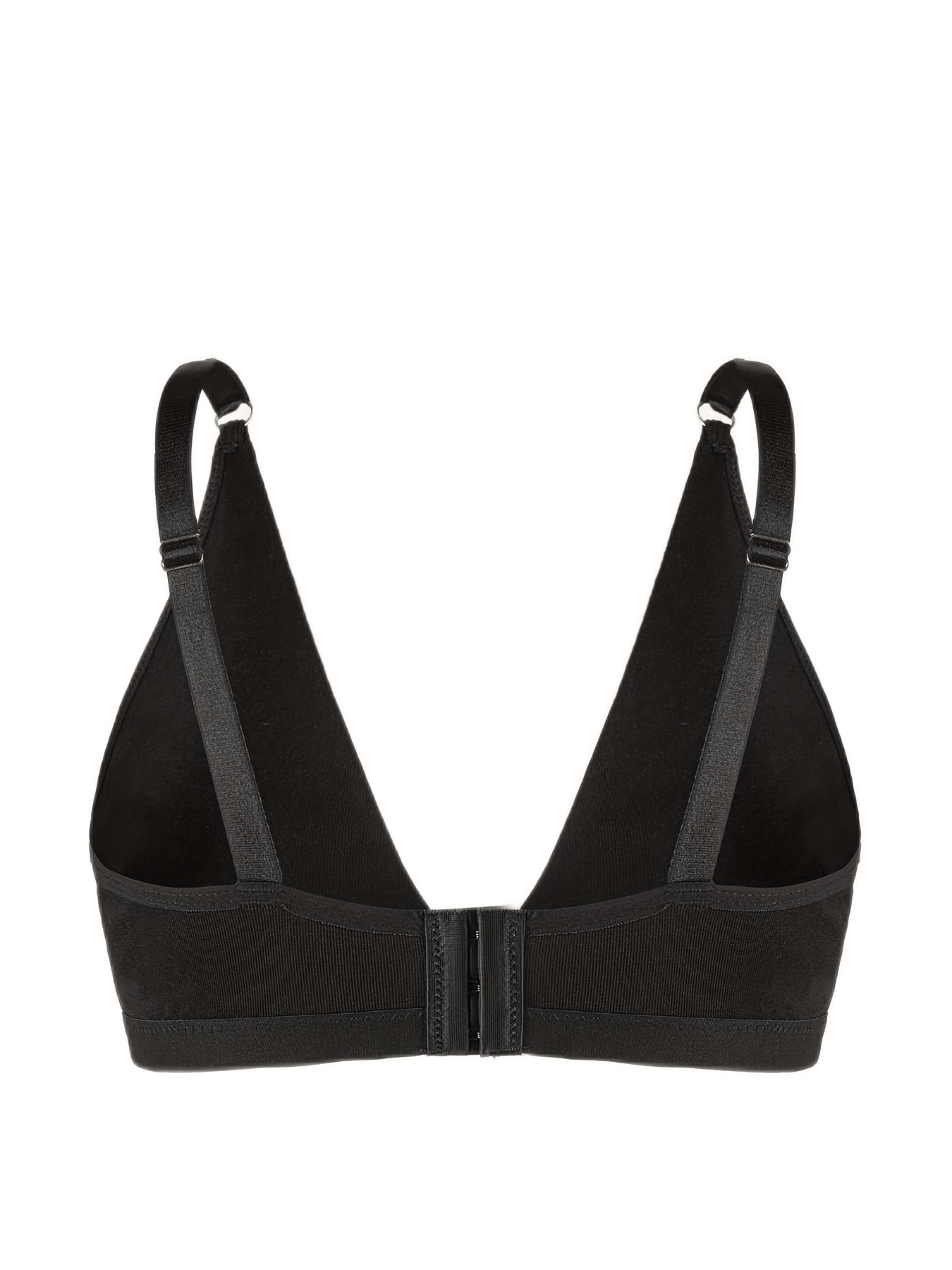 Plus Size Casual Bra Women's Plus Solid Wireless Medium Stretch Triangle Bra