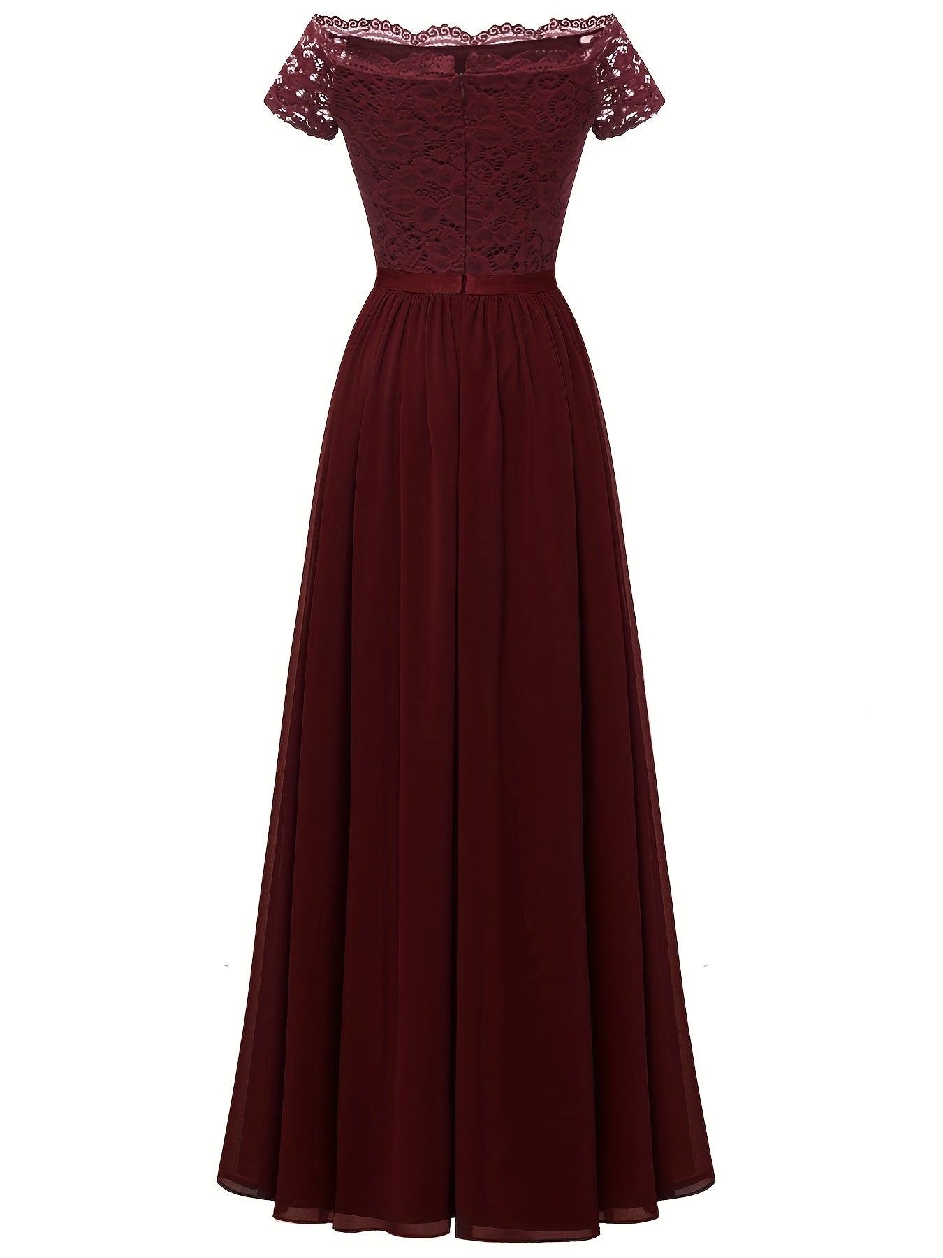 Cold Shoulder Lace Bridesmaid Dress Wedding Party Dress