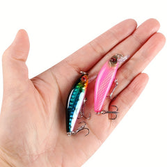 15pcs Bionic Bait 15pcs Sinking Minnow Lures for Bass Perch & Saltwater 5 0 22in