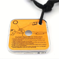 Outdoor Signal Mirror with Rope & Whistle