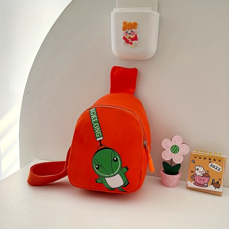Kids Dino Chest Bag Coin Purse Satchel Travel Hiking Shoulder Daypack