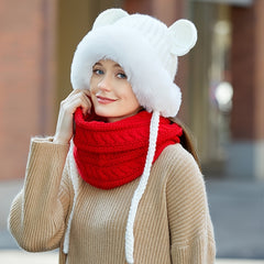 Women's Winter Set: Fleece-Lined Hat & Infinity Scarf